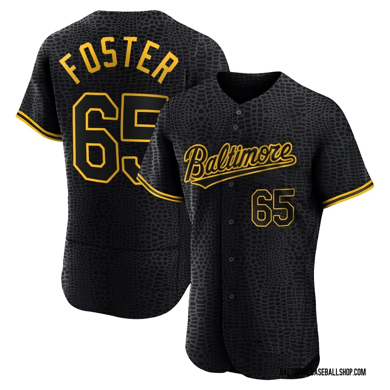 Cameron Foster Men's Baltimore Orioles Snake Skin City Jersey - Black Authentic