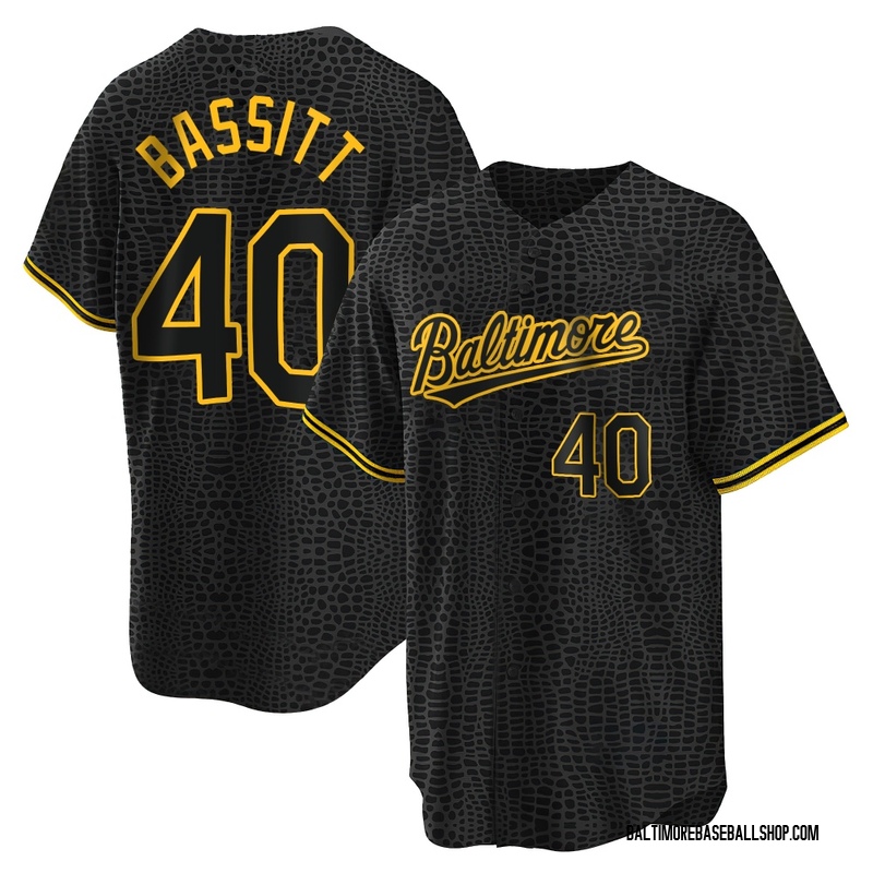 Chris Bassitt Men's Baltimore Orioles Snake Skin City Jersey - Black Replica