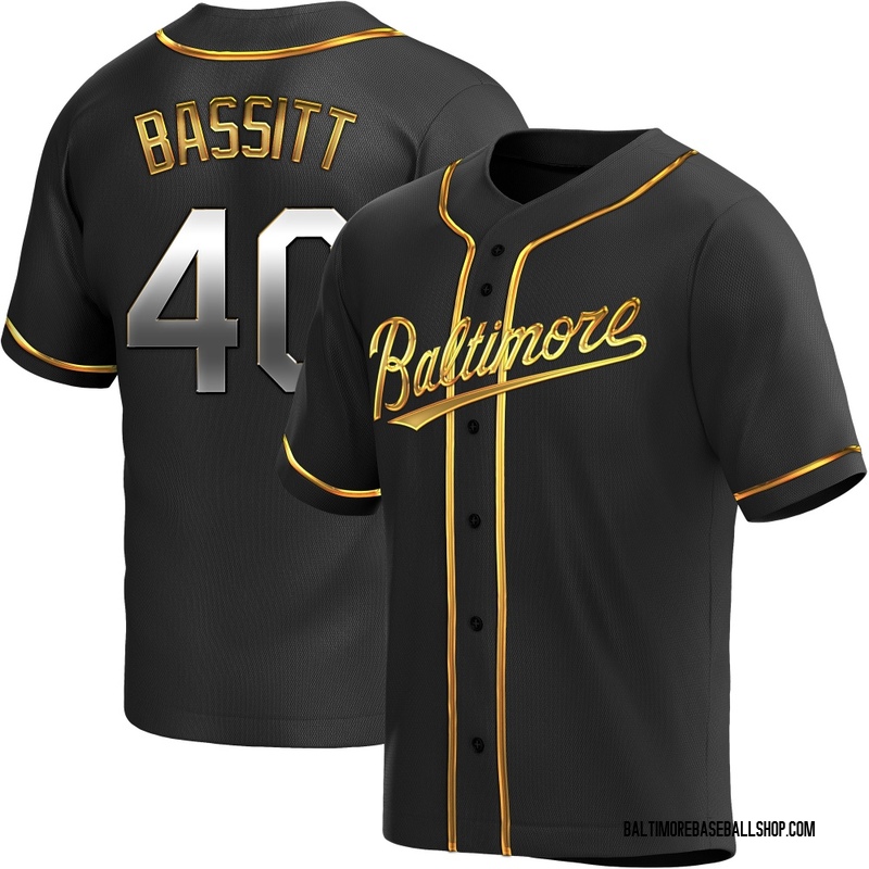 Chris Bassitt Youth Baltimore Orioles Alternate Jersey - Black Golden Replica