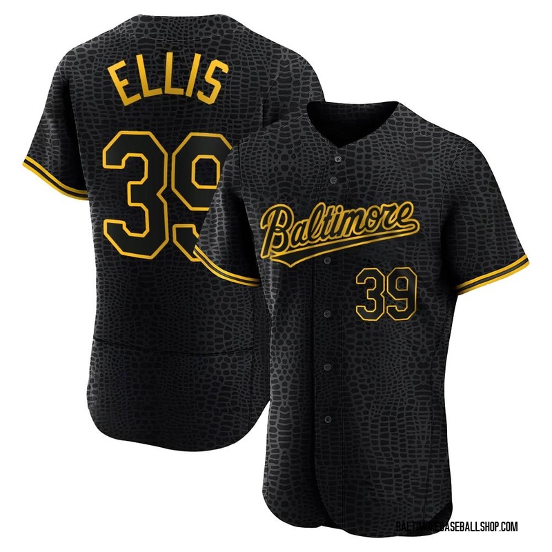 Chris Ellis Men's Baltimore Orioles Snake Skin City Jersey - Black Authentic