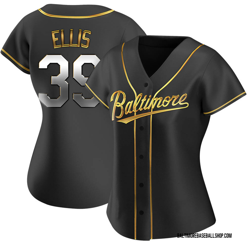 Chris Ellis Women's Baltimore Orioles Alternate Jersey - Black Golden Replica