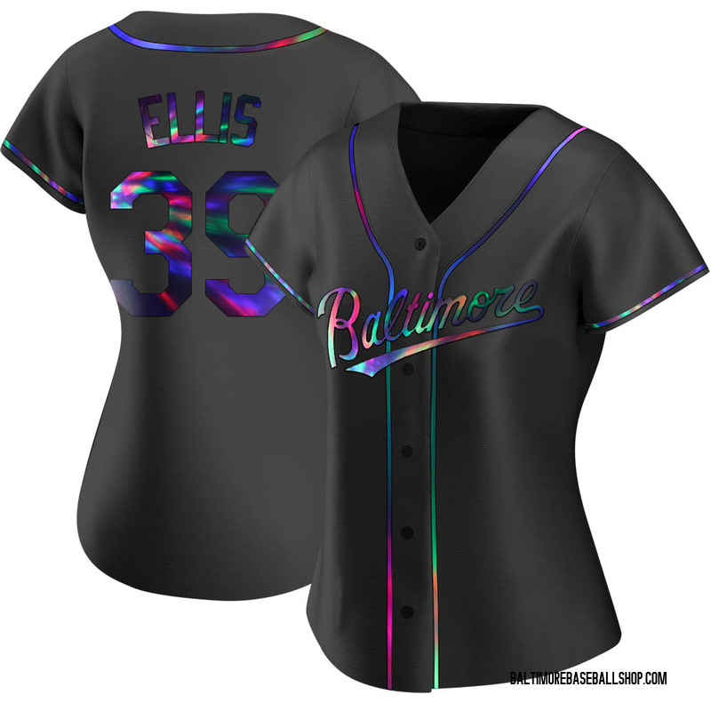 Chris Ellis Women's Baltimore Orioles Alternate Jersey - Black Holographic Replica