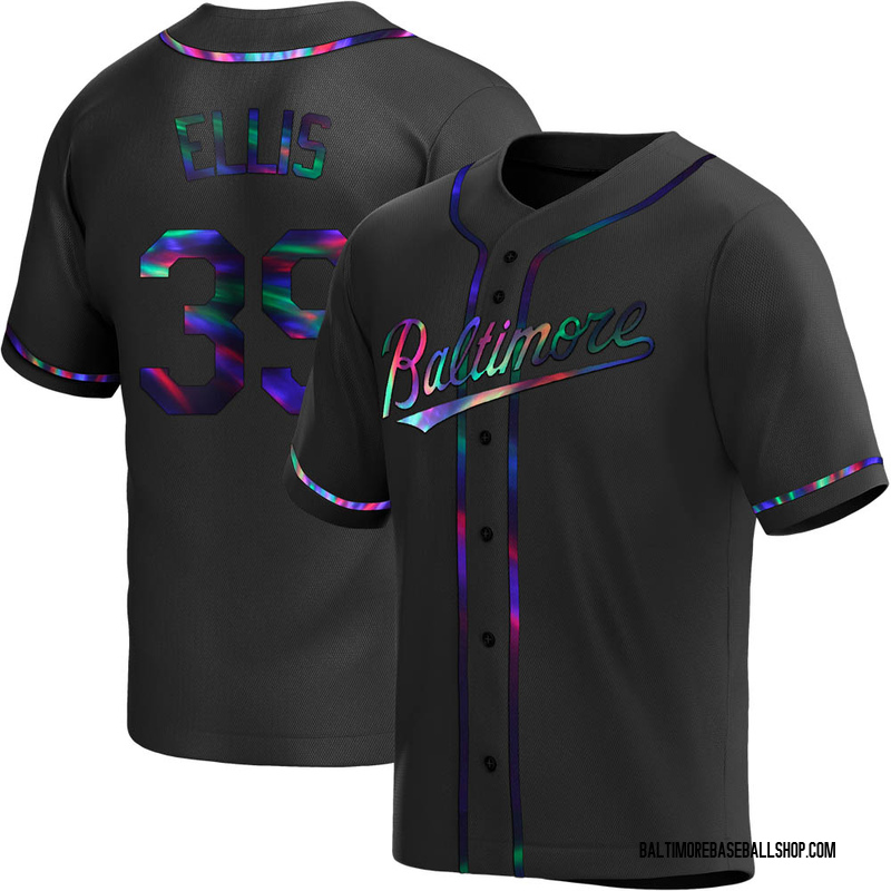 Chris Ellis Youth Baltimore Orioles Alternate Jersey - Black Holographic Replica