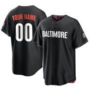 Custom Men's Baltimore Orioles 2023 City Connect Jersey - Black Replica