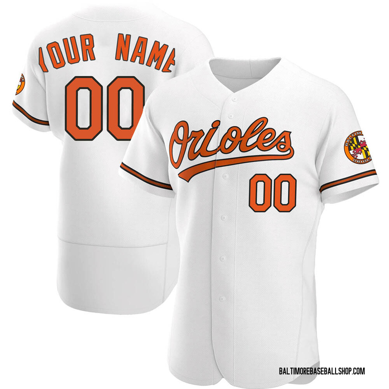 Custom Men's Baltimore Orioles Home Jersey - White Authentic
