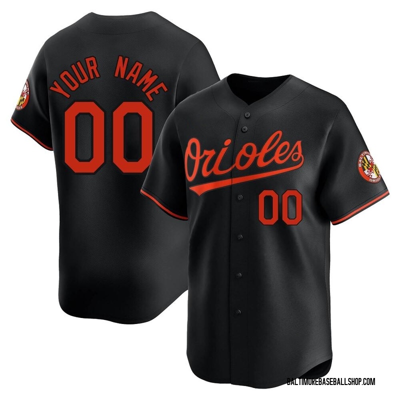 Custom Youth Baltimore Orioles Alternate Jersey - Black Limited