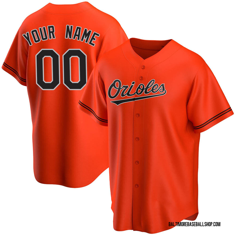 Custom Youth Baltimore Orioles Alternate Jersey - Orange Replica