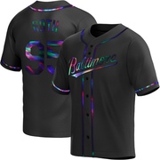 Houston Roth Men's Baltimore Orioles Alternate Jersey - Black Holographic Replica