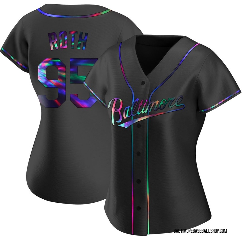 Houston Roth Women's Baltimore Orioles Alternate Jersey - Black Holographic Replica