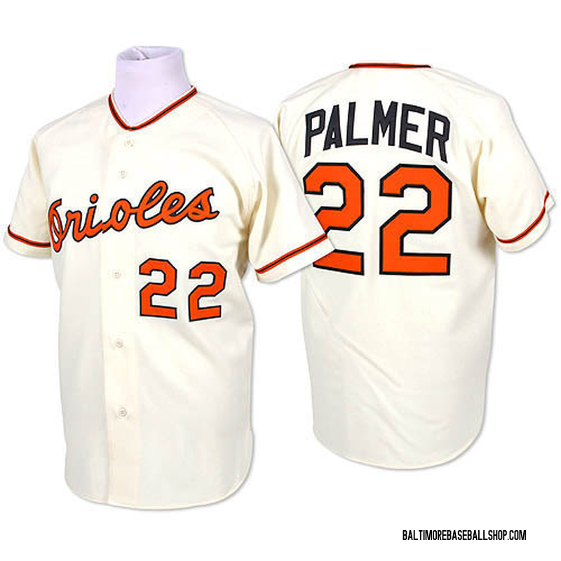 Jim Palmer Men's Baltimore Orioles Throwback Jersey - Cream Replica