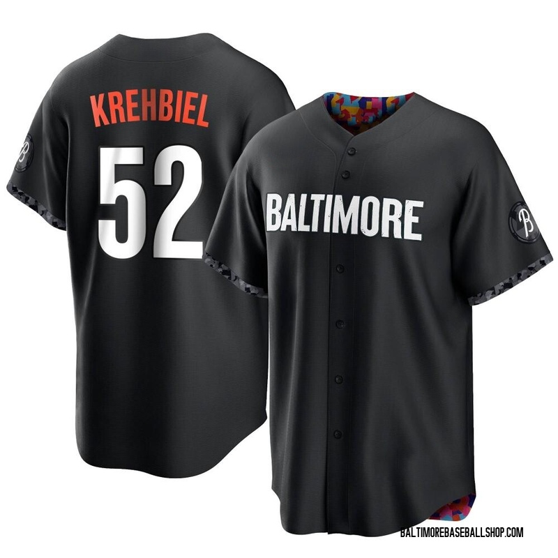 Joey Krehbiel Men's Baltimore Orioles 2023 City Connect Jersey - Black Replica