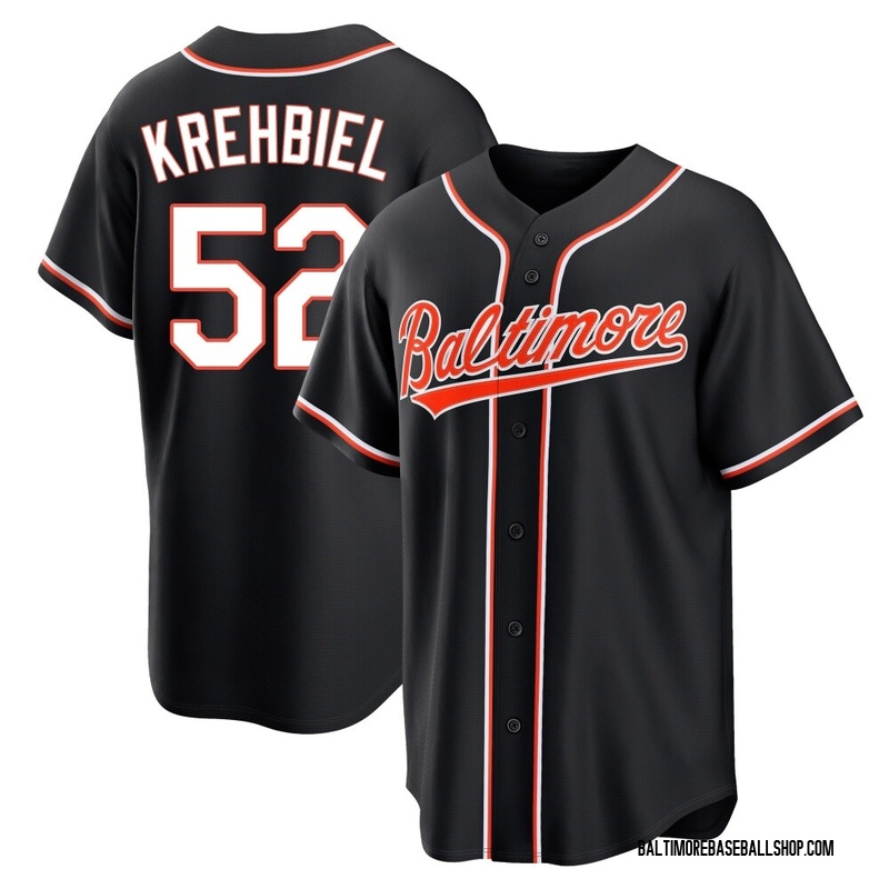 Joey Krehbiel Men's Baltimore Orioles Fashion Out Jersey - Black Replica