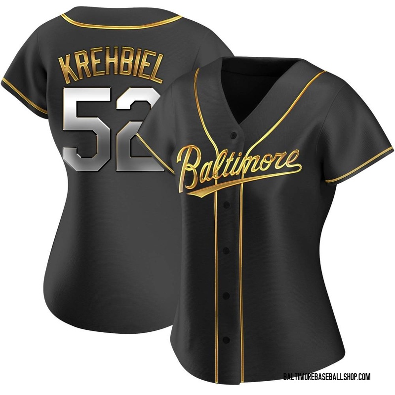 Joey Krehbiel Women's Baltimore Orioles Alternate Jersey - Black Golden Replica