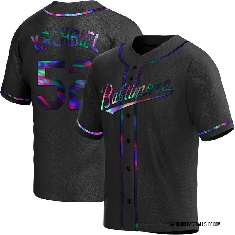 Joey Krehbiel Youth Baltimore Orioles Alternate Jersey - Black Holographic Replica