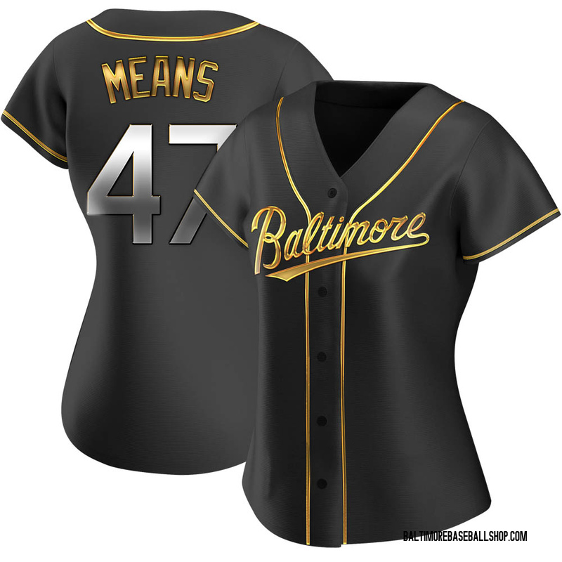 John Means Women's Baltimore Orioles Alternate Jersey - Black Golden Replica