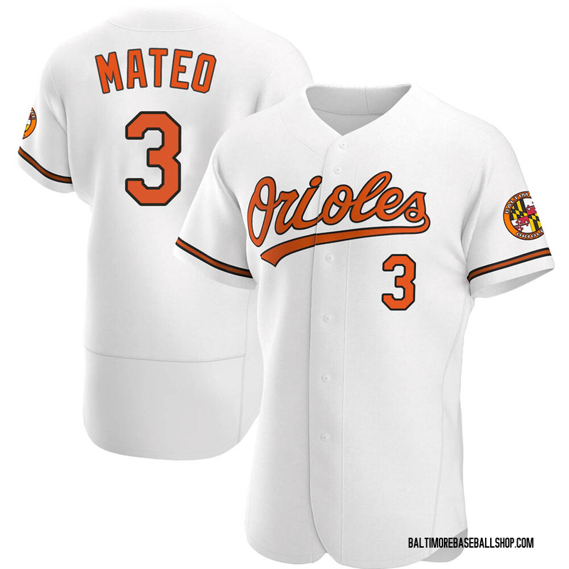Jorge Mateo Men's Baltimore Orioles Home Jersey - White Authentic