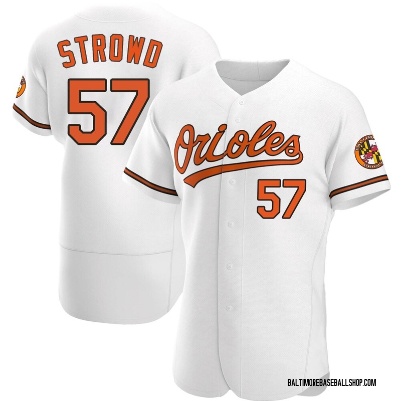 Kade Strowd Men's Baltimore Orioles Home Jersey - White Authentic