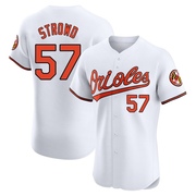 Kade Strowd Men's Baltimore Orioles Home Jersey - White Elite