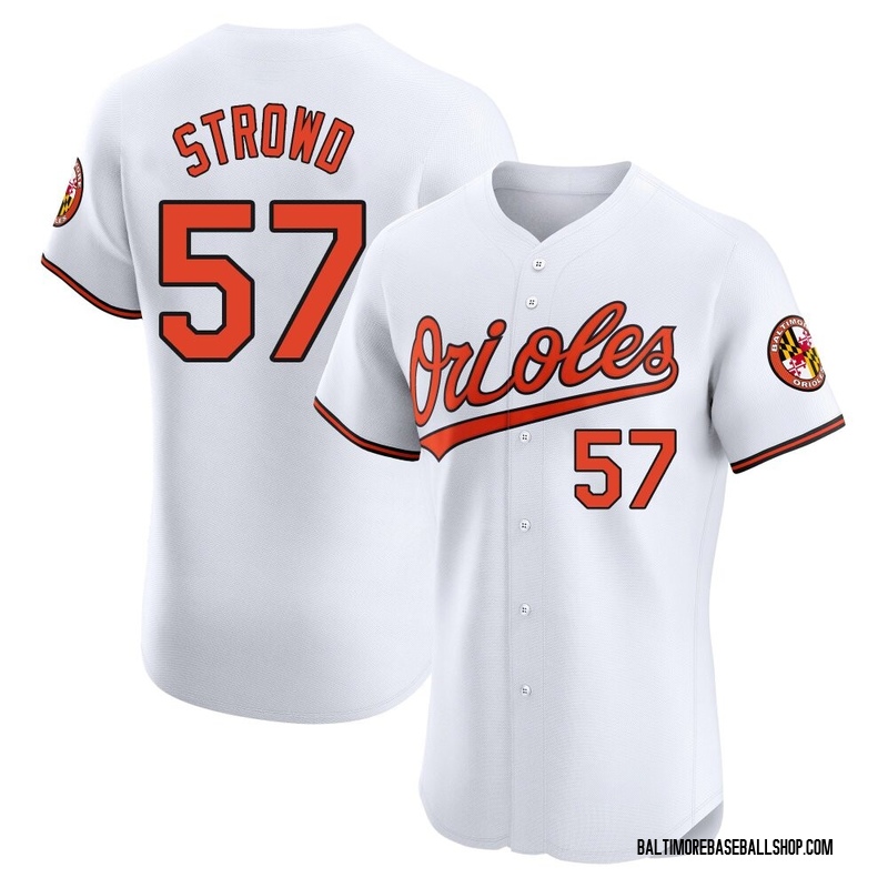 Kade Strowd Men's Baltimore Orioles Home Jersey - White Elite