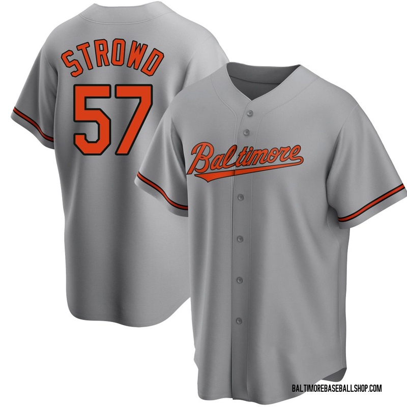 Kade Strowd Men's Baltimore Orioles Road Jersey - Gray Replica