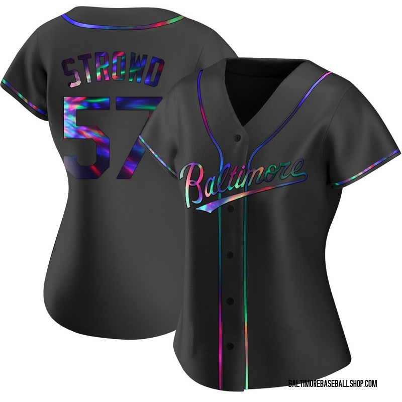 Kade Strowd Women's Baltimore Orioles Alternate Jersey - Black Holographic Replica