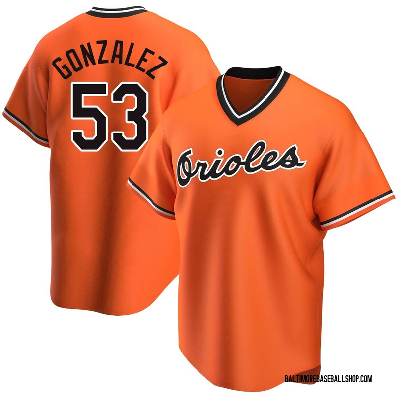 Luis Gonzalez Men's Baltimore Orioles Alternate Cooperstown Collection Jersey - Orange Replica