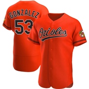 Luis Gonzalez Men's Baltimore Orioles Alternate Jersey - Orange Authentic