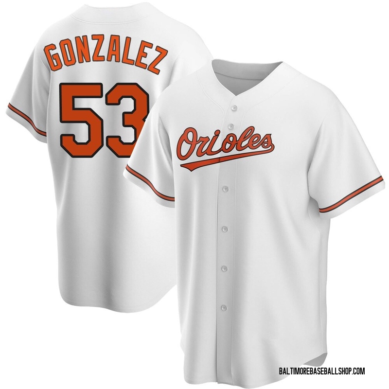 Luis Gonzalez Men's Baltimore Orioles Home Jersey - White Replica