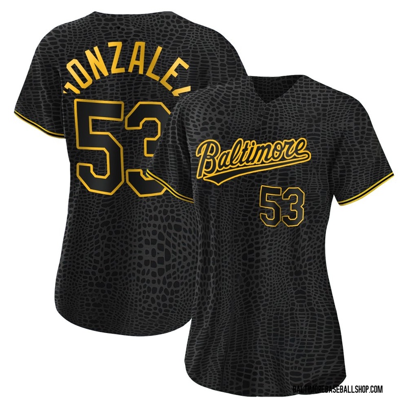 Luis Gonzalez Women's Baltimore Orioles Snake Skin City Jersey - Black Replica