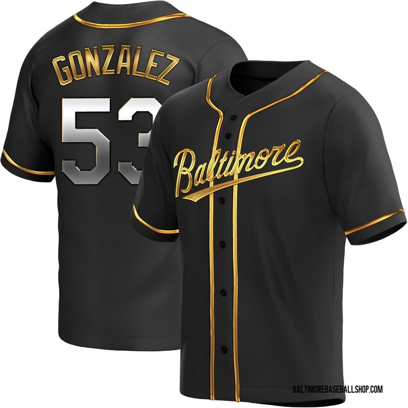 Luis Gonzalez Youth Baltimore Orioles Alternate Jersey - Black Golden Replica
