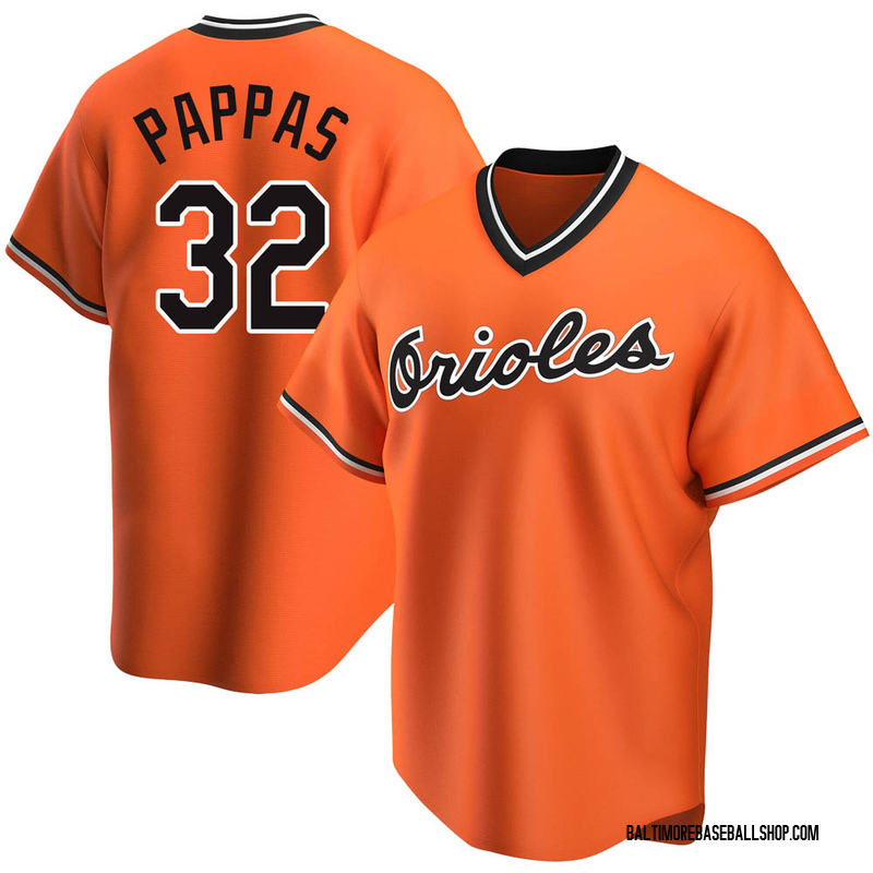 Milt Pappas Men's Baltimore Orioles Alternate Cooperstown Collection Jersey - Orange Replica