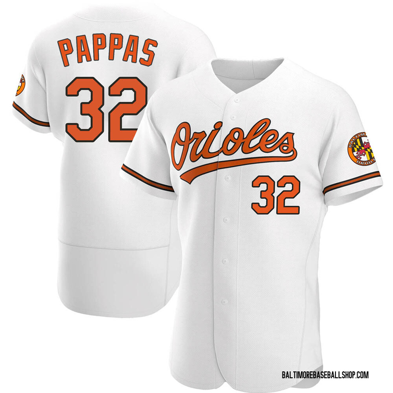 Milt Pappas Men's Baltimore Orioles Home Jersey - White Authentic