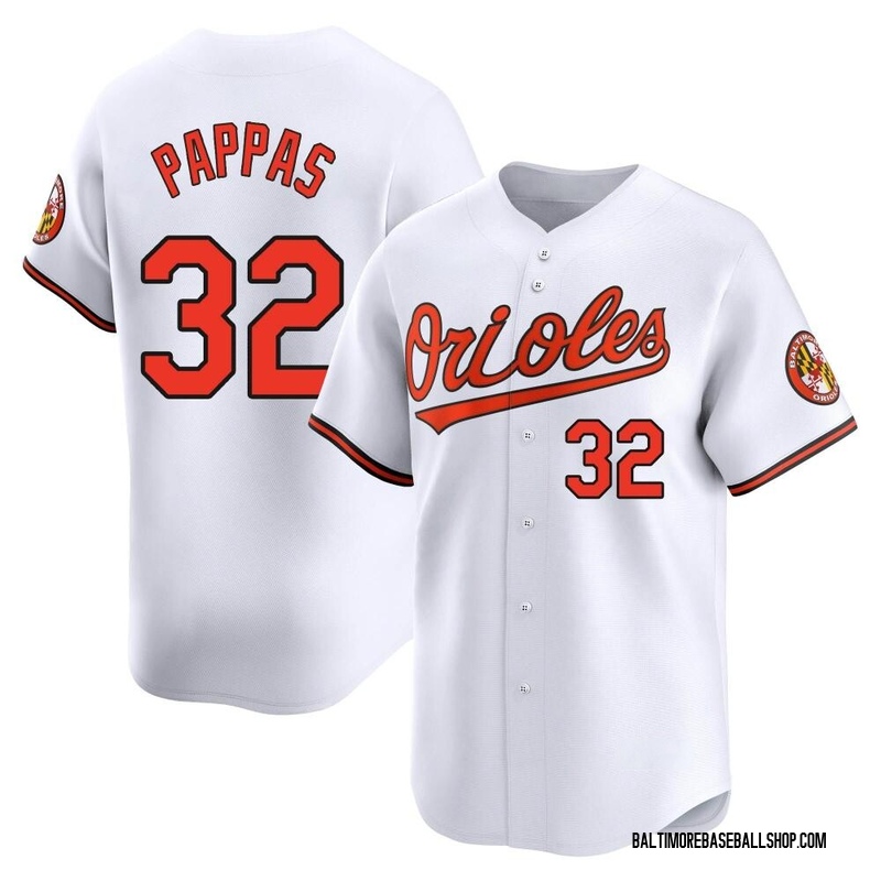 Milt Pappas Men's Baltimore Orioles Home Jersey - White Limited