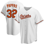 Milt Pappas Men's Baltimore Orioles Home Jersey - White Replica