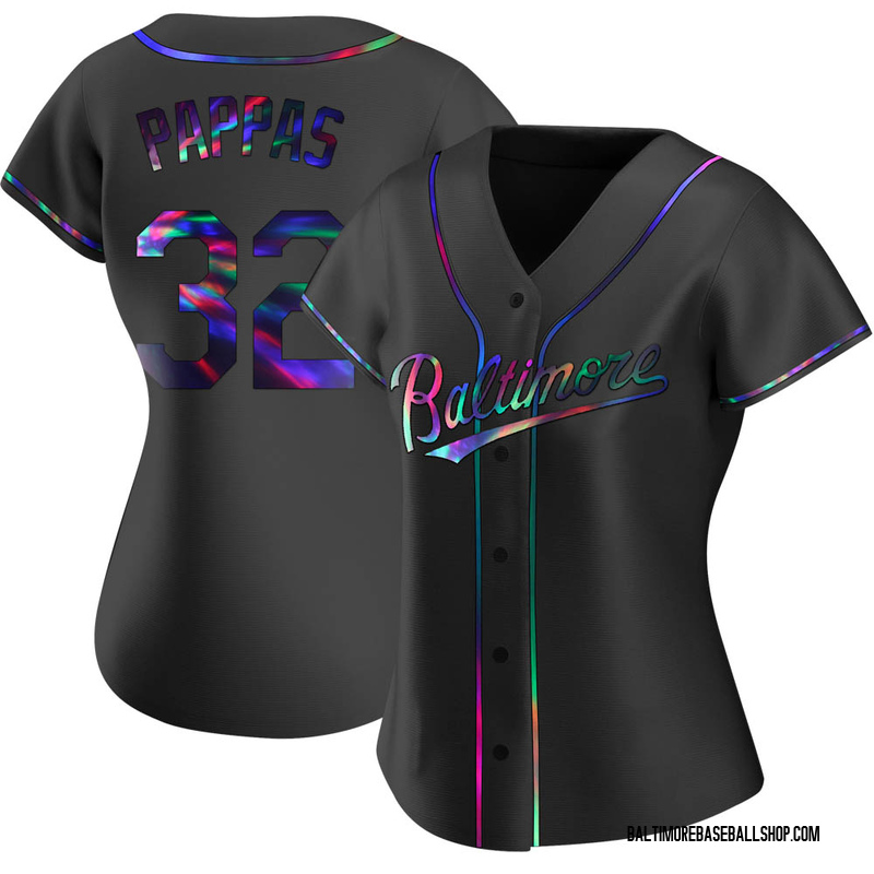 Milt Pappas Women's Baltimore Orioles Alternate Jersey - Black Holographic Replica