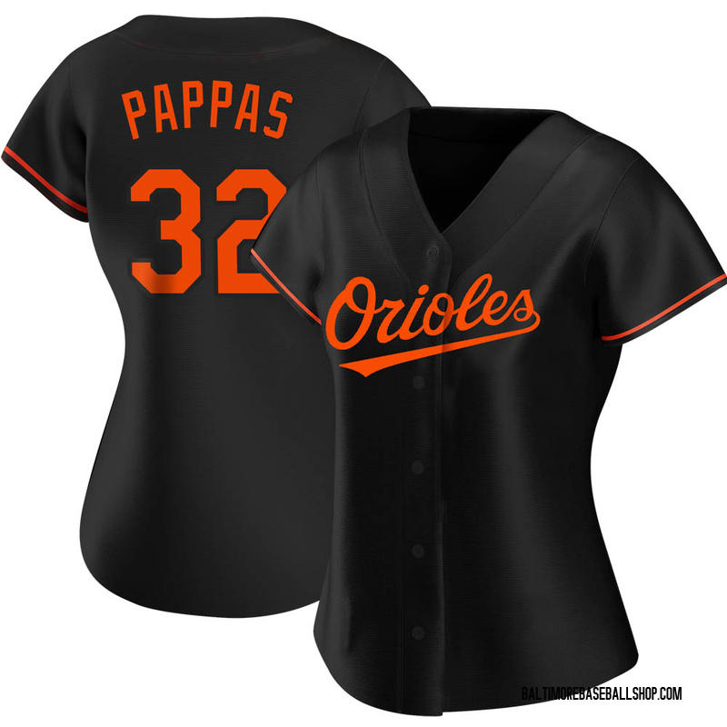 Milt Pappas Women's Baltimore Orioles Alternate Jersey - Black Replica