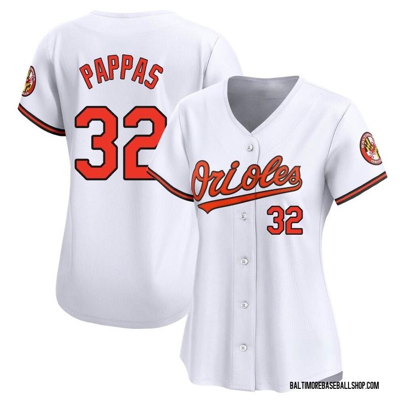 Milt Pappas Women's Baltimore Orioles Home Jersey - White Limited