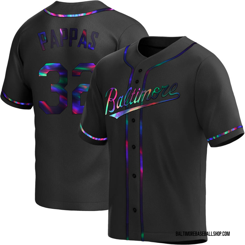Milt Pappas Youth Baltimore Orioles Alternate Jersey - Black Holographic Replica