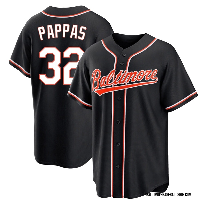 Milt Pappas Youth Baltimore Orioles Fashion Out Jersey - Black Replica