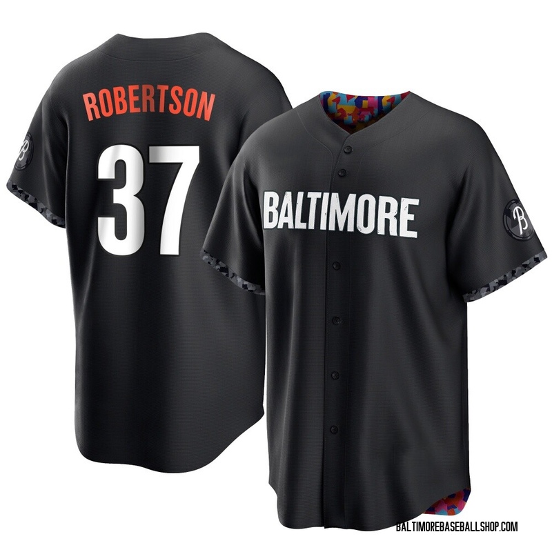 Will Robertson Men's Baltimore Orioles 2023 City Connect Jersey - Black Replica