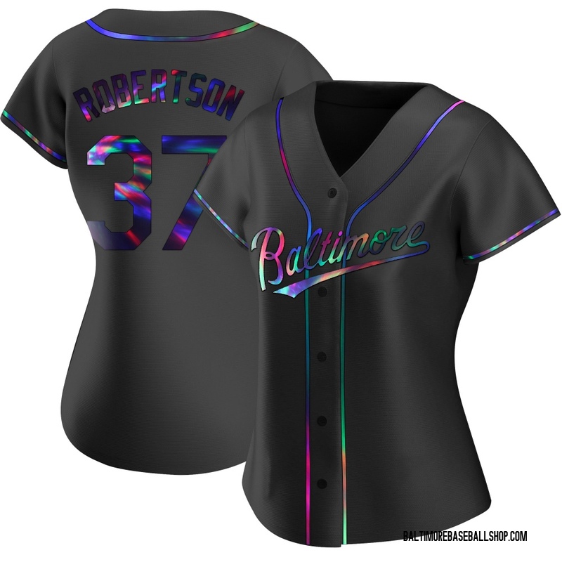 Will Robertson Women's Baltimore Orioles Alternate Jersey - Black Holographic Replica