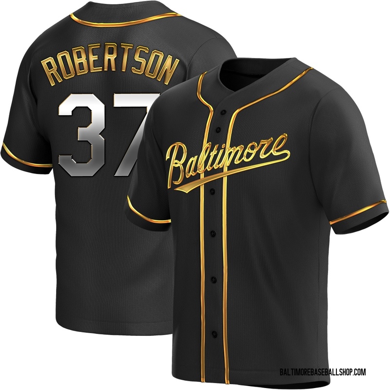 Will Robertson Youth Baltimore Orioles Alternate Jersey - Black Golden Replica