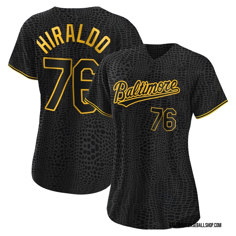 Yaramil Hiraldo Women's Baltimore Orioles Snake Skin City Jersey - Black Authentic