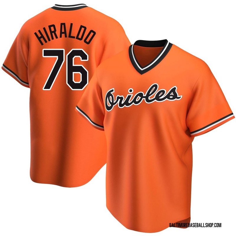 Yaramil Hiraldo Youth Baltimore Orioles Alternate Cooperstown Collection Jersey - Orange Replica