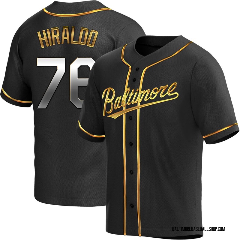 Yaramil Hiraldo Youth Baltimore Orioles Alternate Jersey - Black Golden Replica