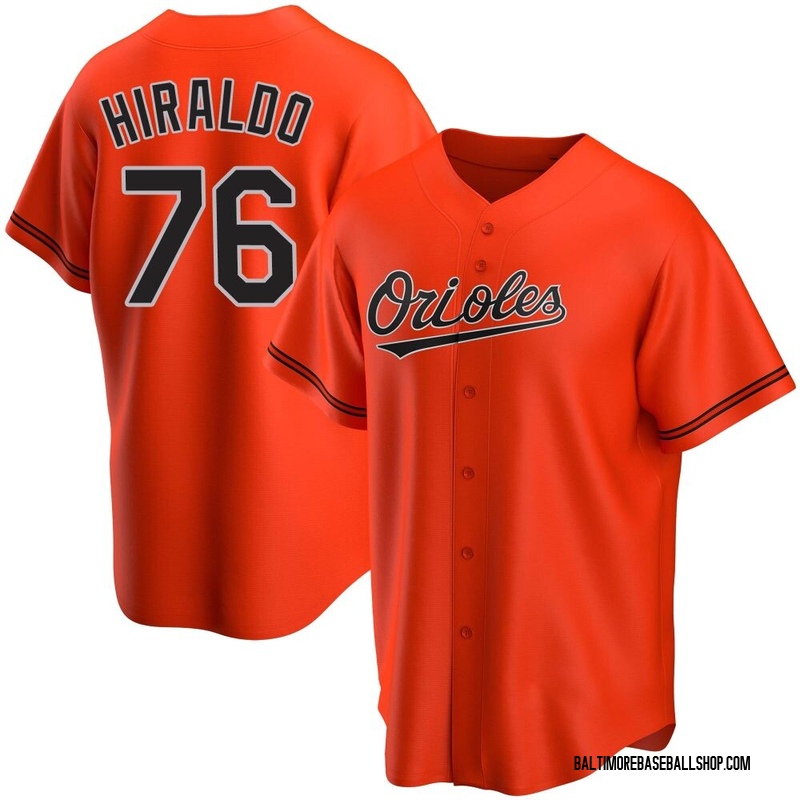 Yaramil Hiraldo Youth Baltimore Orioles Alternate Jersey - Orange Replica