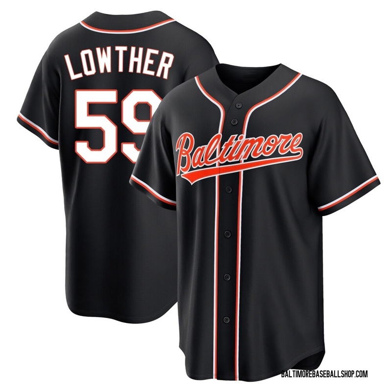Zac Lowther Youth Baltimore Orioles Fashion Out Jersey - Black Replica